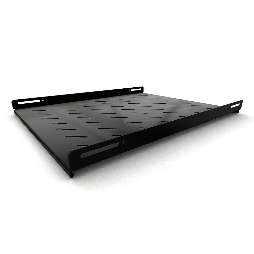 Полка Hyperline Hyperline TSH3L-650-RAL9004 (TSH3L-650-RAL9005) Полка стационарная глубина 650 мм, с боковым креплением, нагрузка до 20 кг, для шкафов серии TTB, TTR, 485х650мм (ШхГ), цвет черный (RAL 9004/RAL 9005)