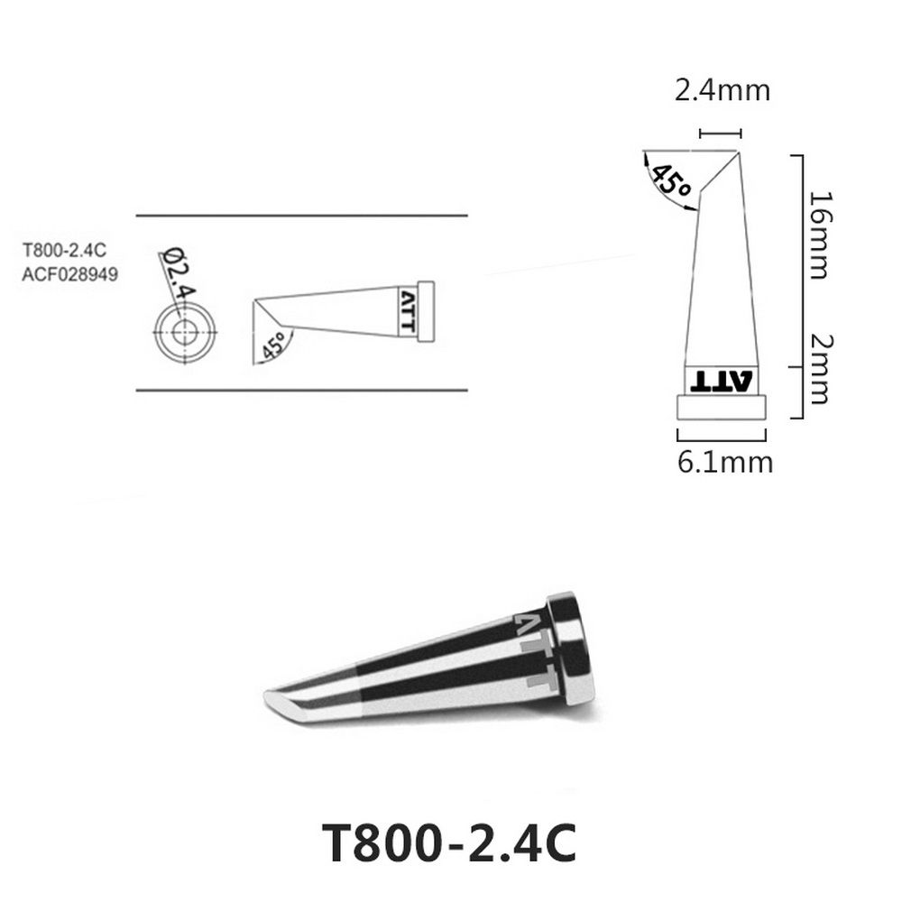 Аксессуары для пайки Atten Паяльное жало , T800-2.4C