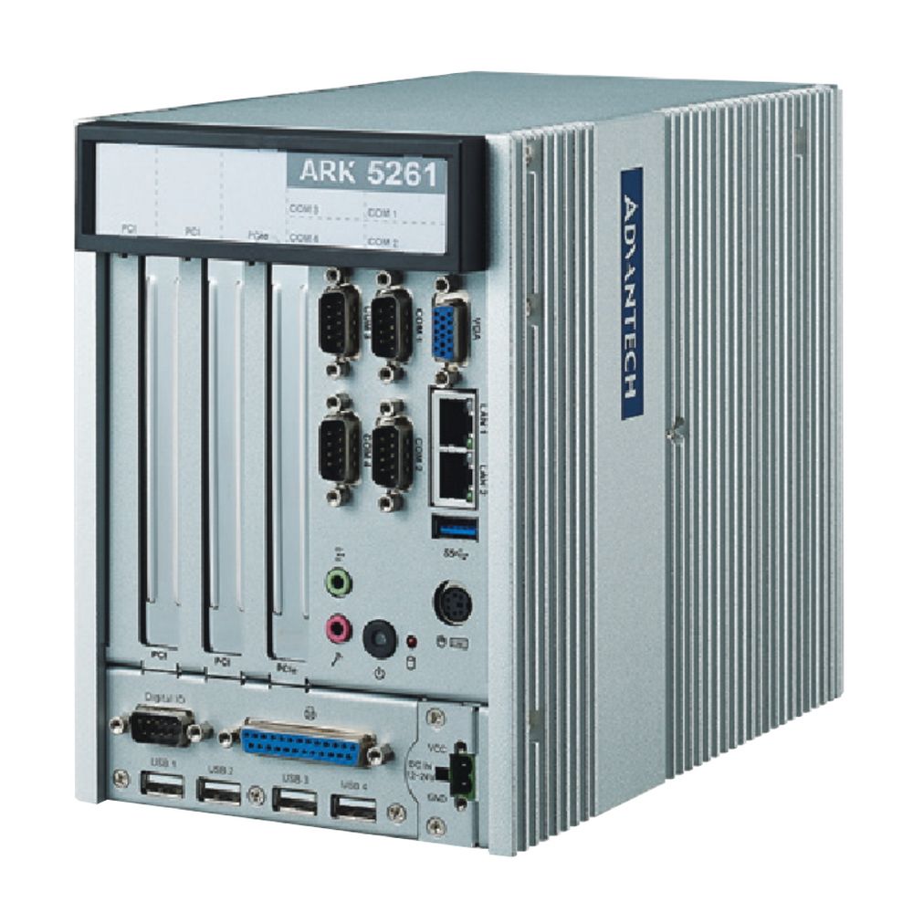 Системный блок Advantech Компактный компьютер ARK-5261S-J0A1E Advantech Intel Celeron J1900 2.0ГГц, 4Гб DDR3L, 2xGB LAN, «4xCOM, 6xUSB, Audio, PS/2, LPT, 8xDIO, 2xPCI, PCIe, 2 отсека 2.5» HDD»
