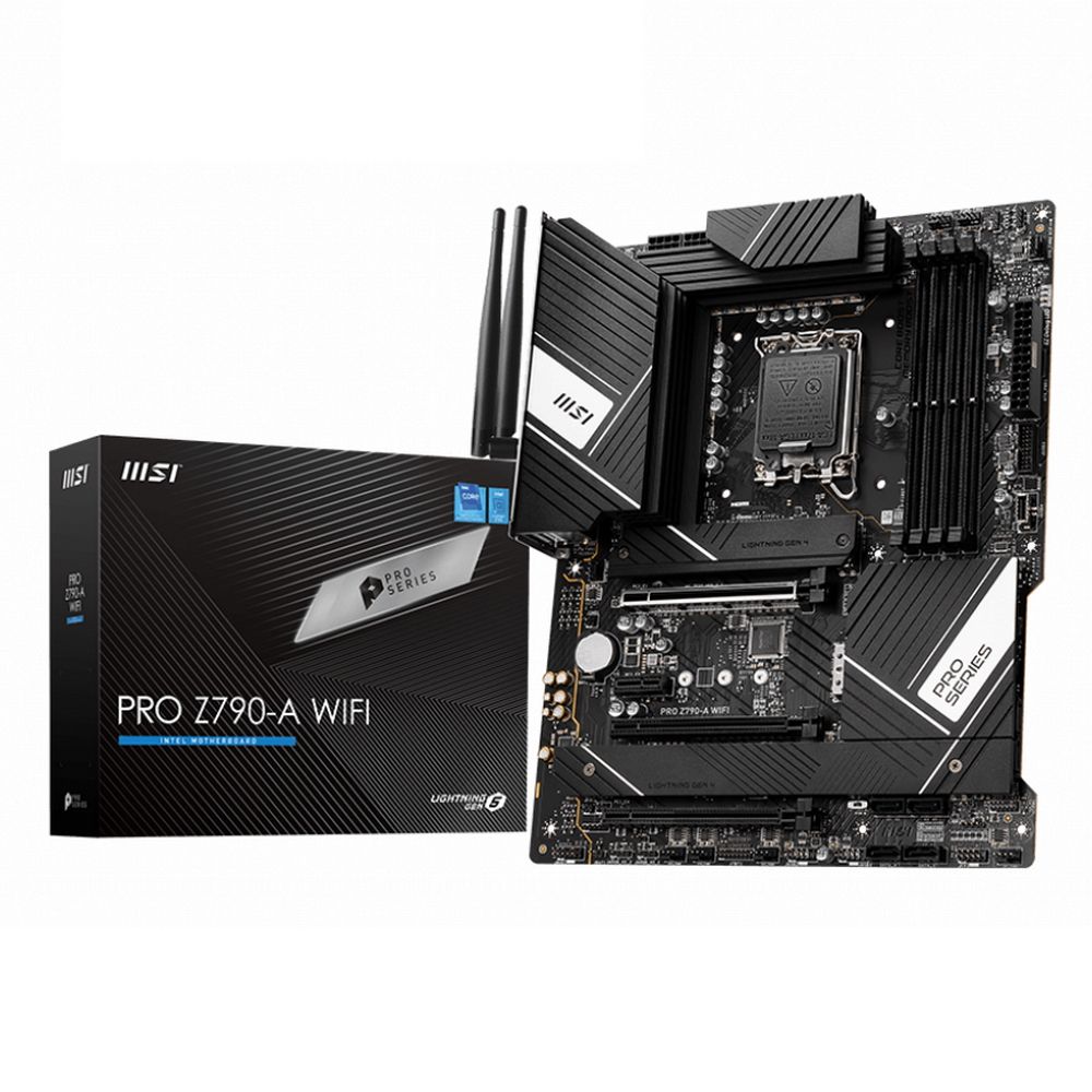 Материнская плата MSI PRO Z790-A WIFI MS-7E07,PRO Z790-A WIFI,911 -7E07-003 MS-7E07\PRO Z790-A WIFI\601 -7E07-020/22\801 -7E07-002\STD PRO Z790-A WIFI/Z790/LGA1700/4DDR5/3PCIEx16/1PCIEx1/4M.2/6SATA3/1USB3.2Gen2X2/4USB3