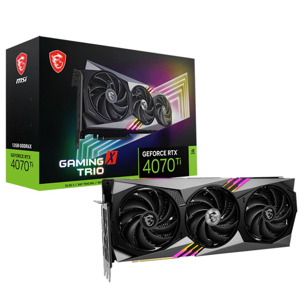 Видеокарта MSI RTX4070Ti GAMING X TRIO 12GB GDDR6X 192bit 3xDP HDMI 3FAN RTL (027298)