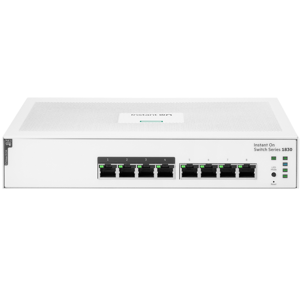 Коммутатор HPE JL811A HPE Aruba Instant On 1830 8G Web-managed  4p Class4 PoE 65W fanless Switch