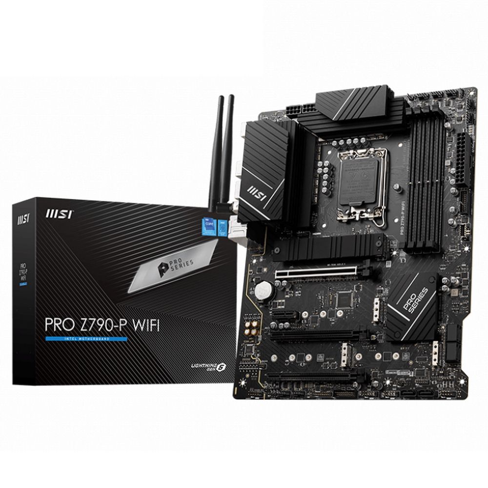 Материнская плата MSI Bad Pack PRO Z790-P WIFI MS-7E06"PRO Z790-P WIFI"601 -7E06-030,21"801 -7E06-010"STD OPT:C PRO Z790-P MS-7E06"PRO Z790-P WIFI"601 -7E06-030,21"801 -7E06-010"STD OPT:C PRO Z790-P WIFI, Z790,LGA1700,4DDR5,3PCI -Ex16,1PCI - Ex1,4M.2,1USB3.2 Gen2 X2, 6USB3"