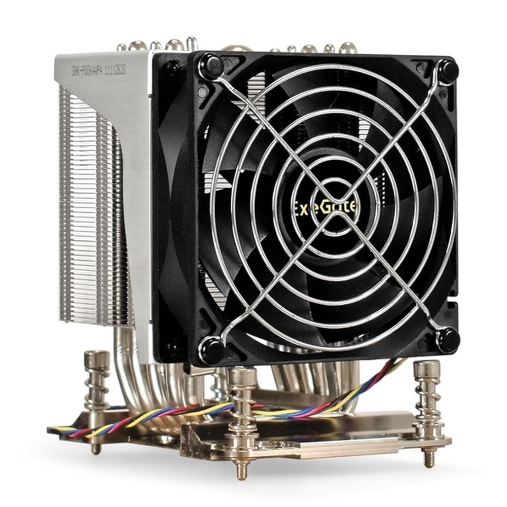 Вентилятор Exegate Кулер ExeGate ESNK-P0064AP4.PWM.4U.SP3.Cu (Al+Cu, 4U, 6 тепл. трубок, LGA SP3, TDP 280W, PWM, 1900-3800RPM, 2 ball bearing, 4pin, 44db, 730г, на винтах, с термопастой, Retail box)