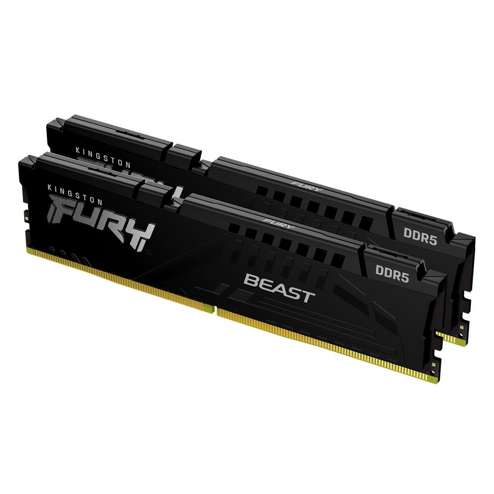 Модуль памяти Kingston 16GBDDR5 5200 DIMM FURY Beast Black XMP Gaming Memory KF552C40BBK2-16 Non-ECC,  CL40, 1.25V, (Kit of 2) 1RX16 40-40-40  288-pin 16Gbit, RTL