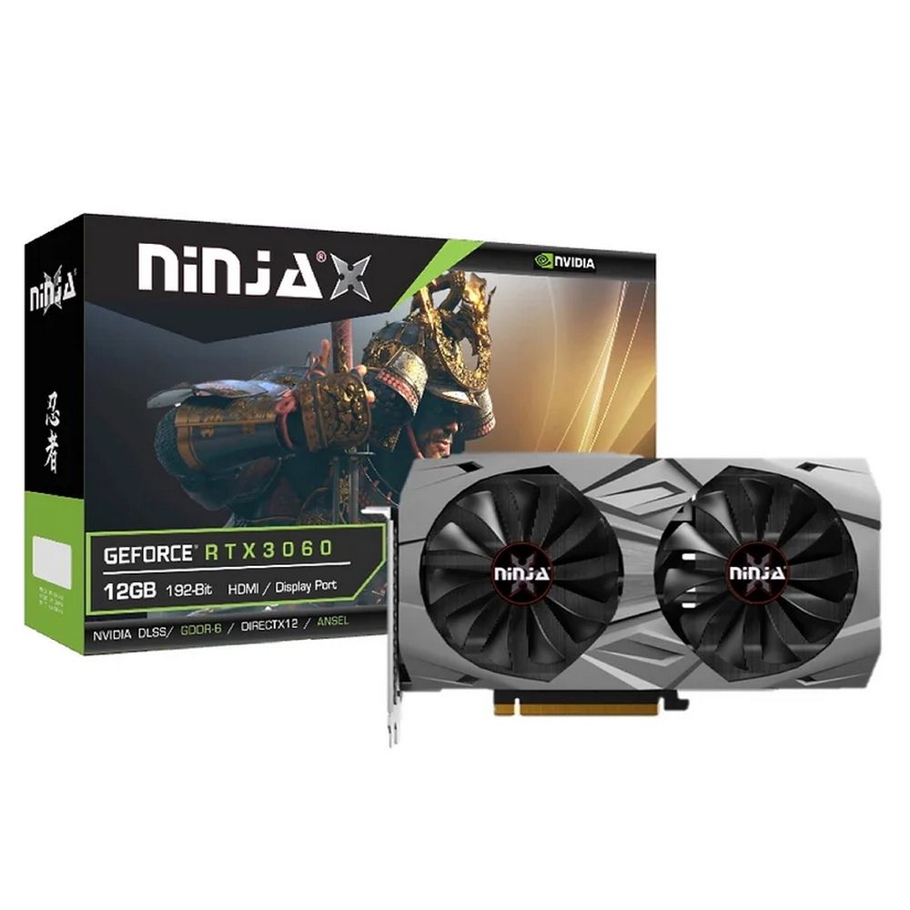 Видеокарта Ninja (Sinotex) RTX3060 12GB GDDR6 192bit HDMI DP 2FAN RTL
