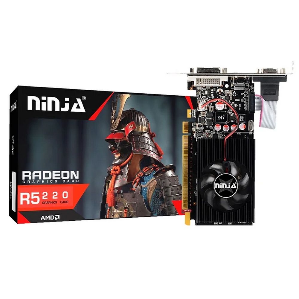 Видеокарта Ninja (Sinotex) R5 220 2GB DDR3 64bit VGA DVI HDMI 1FAN LP RTL