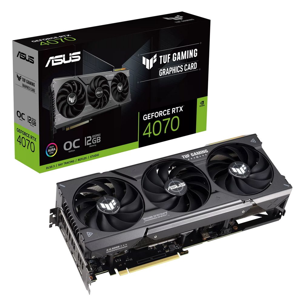 Видеокарта ASUS RTX4070 TUF GAMING OC 12GB GDDR6X 192bit 3xDP HDMI 3FAN [TUF-RTX4070-O12G-GAMING]
