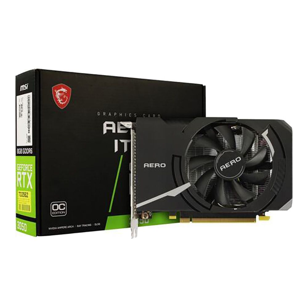 Видеокарта MSI RTX3050 AERO ITX OCV2 8GB GDDR6 128bit DL-DVI-D DP HDMI 1FAN RTL