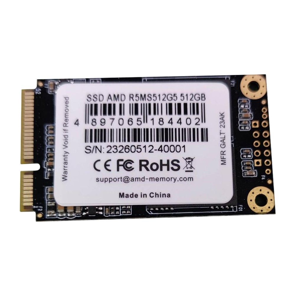 Твердотельный накопитель SSD AMD Radeon 512GB Client SSD mSATA 3D NAND Retail R5MS512G5