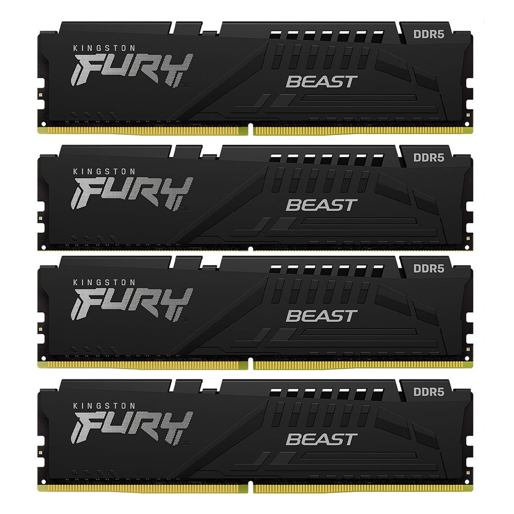 Модуль памяти Kingston 128GB DDR5 5200MHz DIMM FURY Beast Black (4х32gb), CL40
