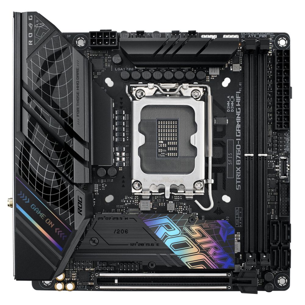 Материнская плата ASUS ROG STRIX B760-I GAMING WIFI LGA1700 mini-ITX 2xDDR5 PCIEx16 2xM.2 2хUSB-C DP HDMI 2.5GLAN Wi-Fi 6Е