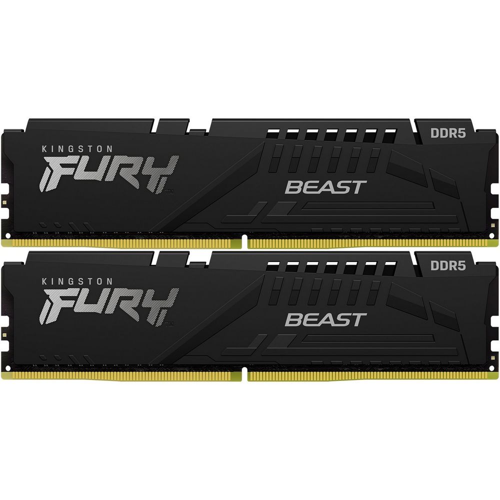 Модуль памяти Kingston 64GB DDR5 5600 DIMM FURY Beast Black kit 2*32,Non-ECC,  CL40, 1.25V, 288-pin RTL