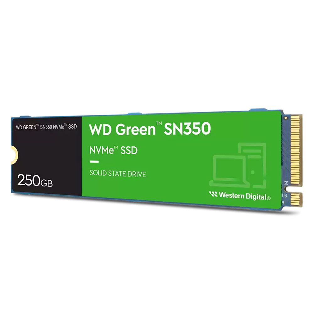 Твердотельный накопитель SSD Western Digital M.2 2280 250GB Green SN350 WDS250G2G0C PCIe Gen3 x4 NVMe v1.3