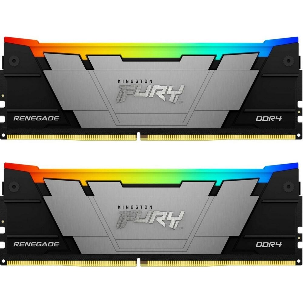Модуль памяти Kingston 16GB DDR4 3200 FURY Renegade RGB Black XMP Non-ECC Unbuffered DIMM (Kit 2*8gb) 1RX8 16-18-18 1.35V 288-pin 8Gbit
