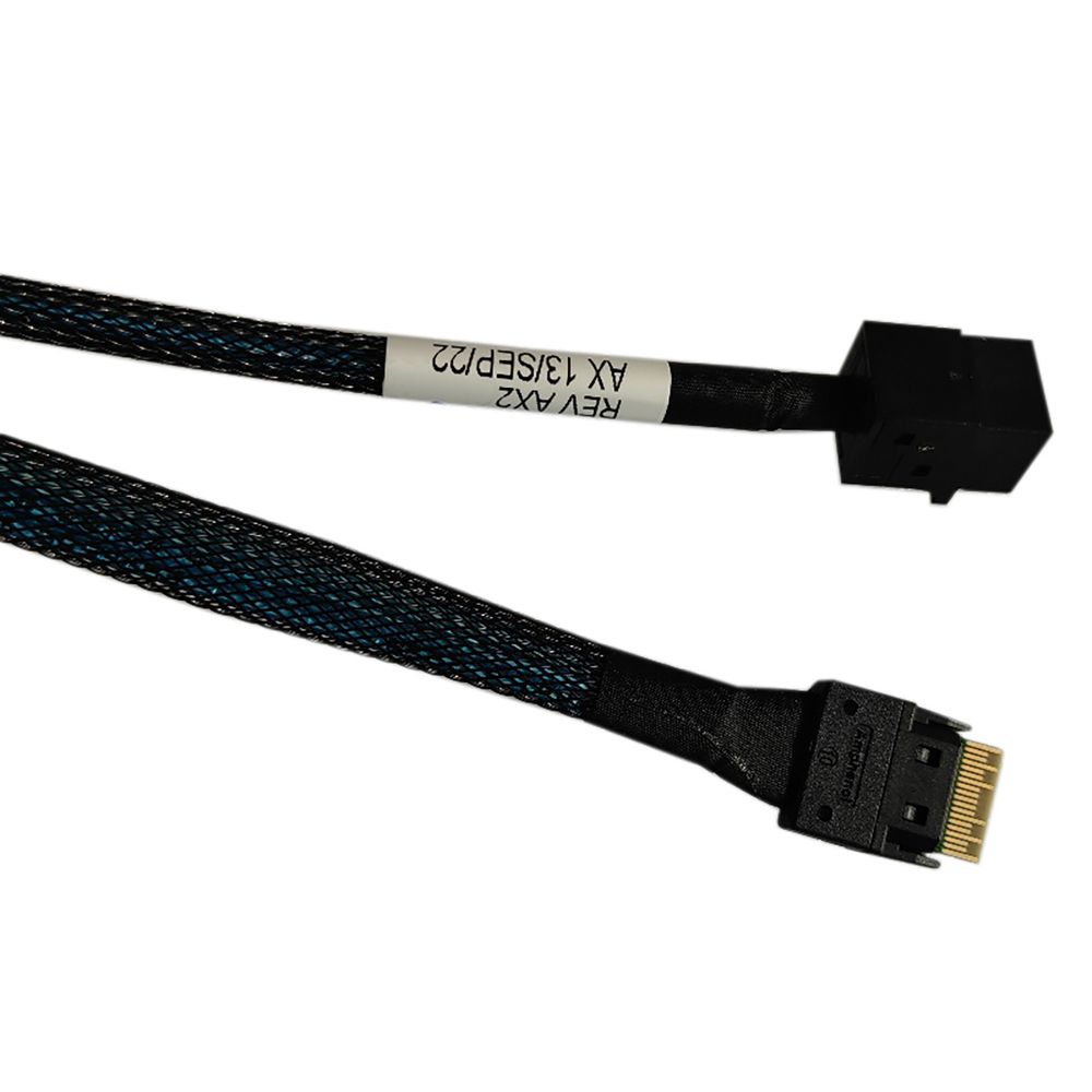 Кабель Amphenol  RSL38-2804  Slimline SASx4 (SFF8654) -to- HD MiniSAS x4 (SFF8643) 80cm,