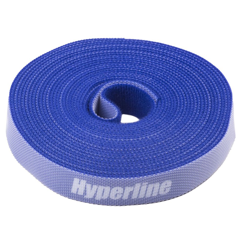 Крепеж Hyperline WASNR-5x16-BL Лента (липучка) в рулоне, ширина 16 мм, длина 5м, синяя