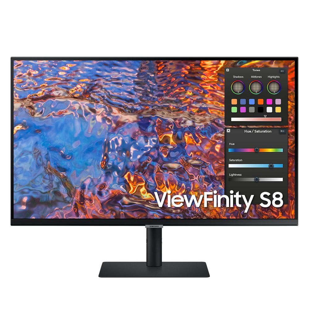 Монитор 32" SAMSUNG S32B800PXI ViewFinity S8 S80PB UHD  IPS, 3840x2160, 60Hz, 5ms, 350сd/m, 1000:1, HDR10 | HDMI(2.0), DP(1.4), Type-C(PD-90W), 3xUSB3.0, RJ45 | HAS, Pivot, Swivel, InPSU, Vesa 100, Black