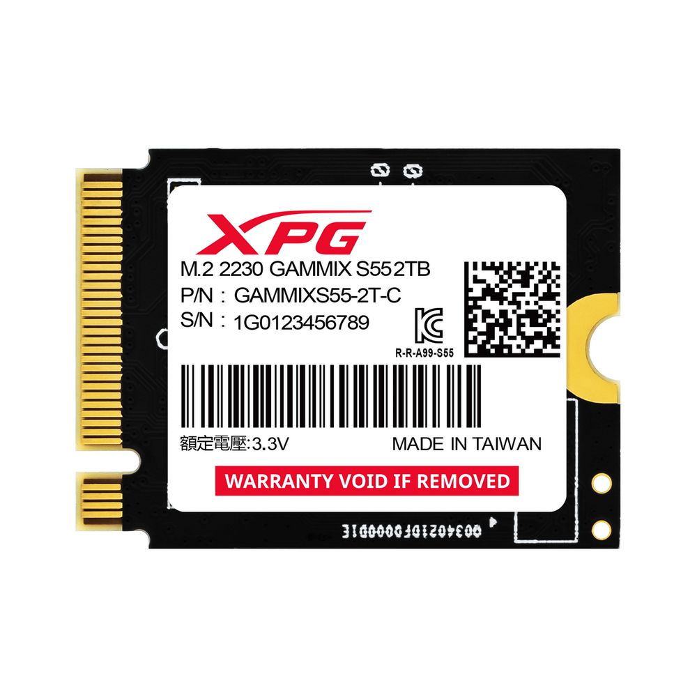 Твердотельный накопитель SSD ADATA M.2 2280 2TB XPG GAMMIX S55 PCIe Gen4x4 with NVMe 5000/3700, 3D ТLC NAND