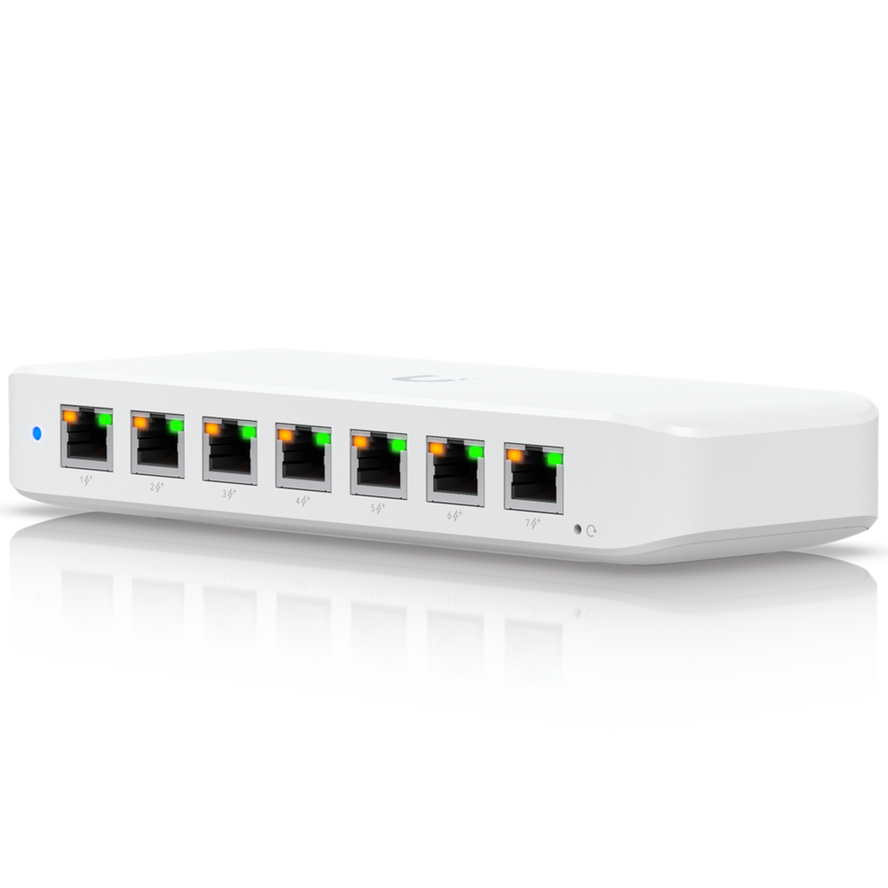 Коммутатор Ubiquiti UniFi Switch Ultra PoE-коммутатор, 8х 1G RJ45, раздача 42 Вт