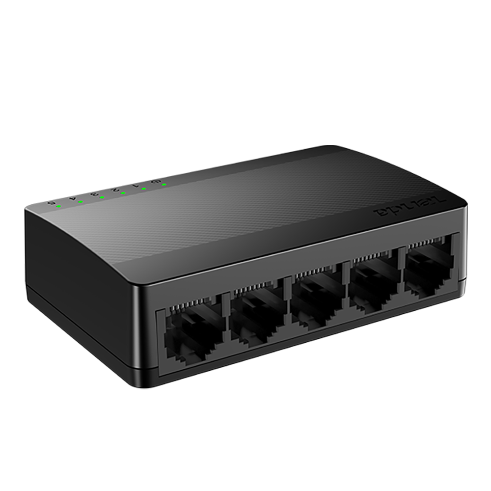 Коммутатор Tenda SG105 Мини-коммутатор неуправляемый, 5 портов 5x1 Гбит/с, настольный, пластиковый корпус