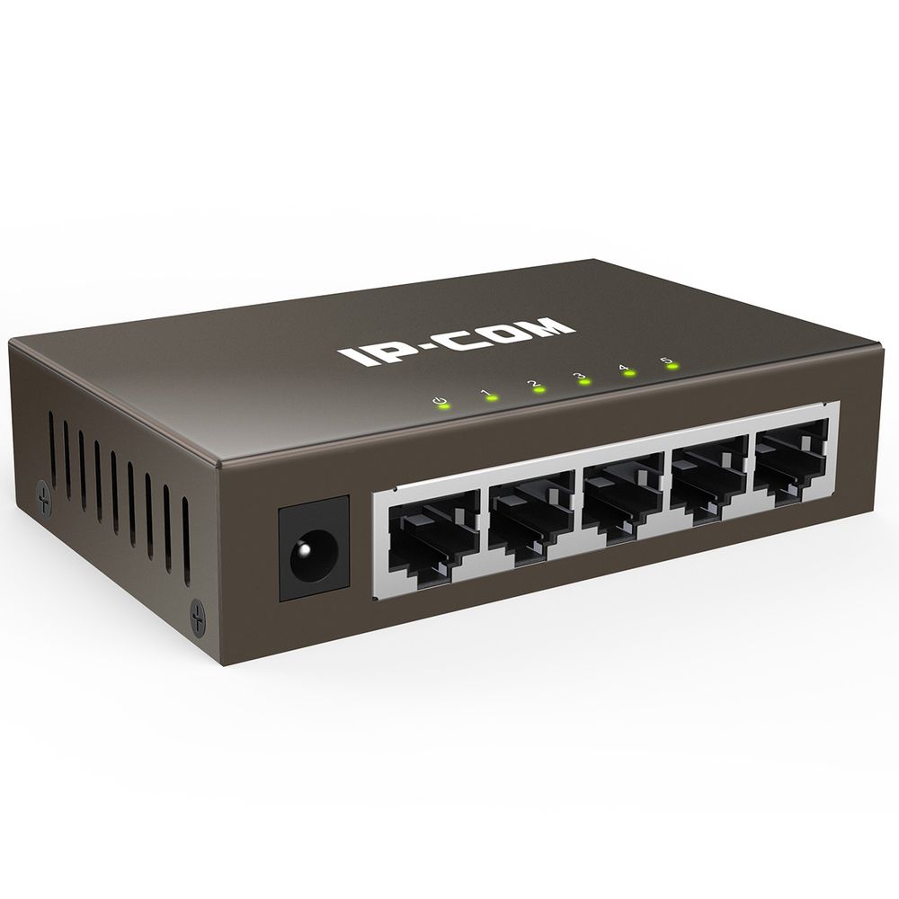 Коммутатор IP-COM G1005 Коммутатор неуправляемый, 5 портов 5x1 Гбит/с, настольный