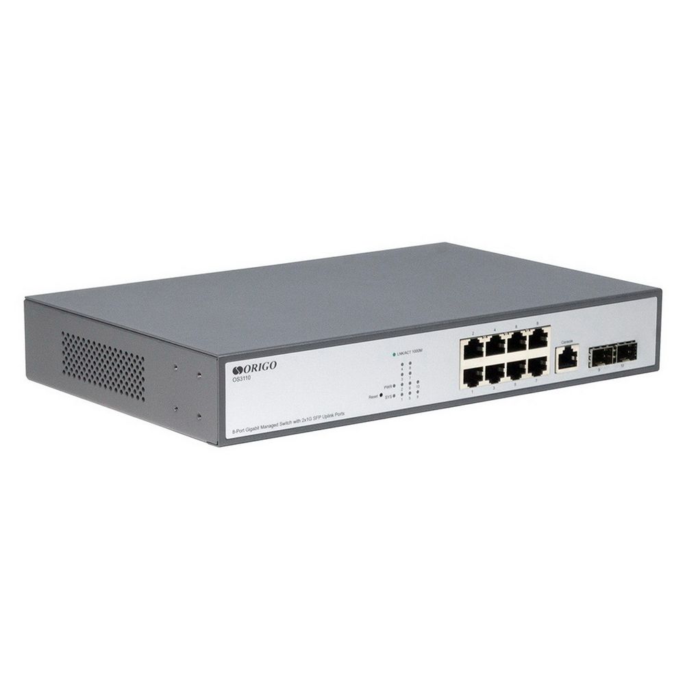 Коммутатор ORIGO OS3110/A1A Управляемый L2 коммутатор8x1000Base-T, 2x1000Base-X SFP
