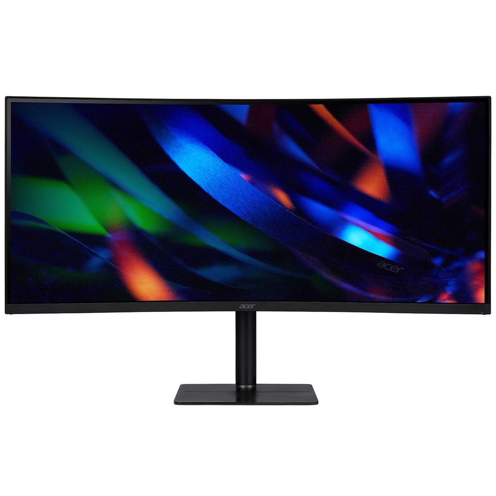 Монитор 34" ACER Nitro CZ342CURVbmiphuzx Black (Curved 1000R Black, 21:9, VA, 3440x1440, 1 / 0,5ms, 300cd, 180Hz, 1xHDMI(2.0) + 1xDP(1.4) + 1xType-C(65W) + Audio out + USB2.0+USB-B (2up 2down), Speakers 3Wx2, FreeSync Premium, HDR 10, H.Adj. 110, Delta E<2)