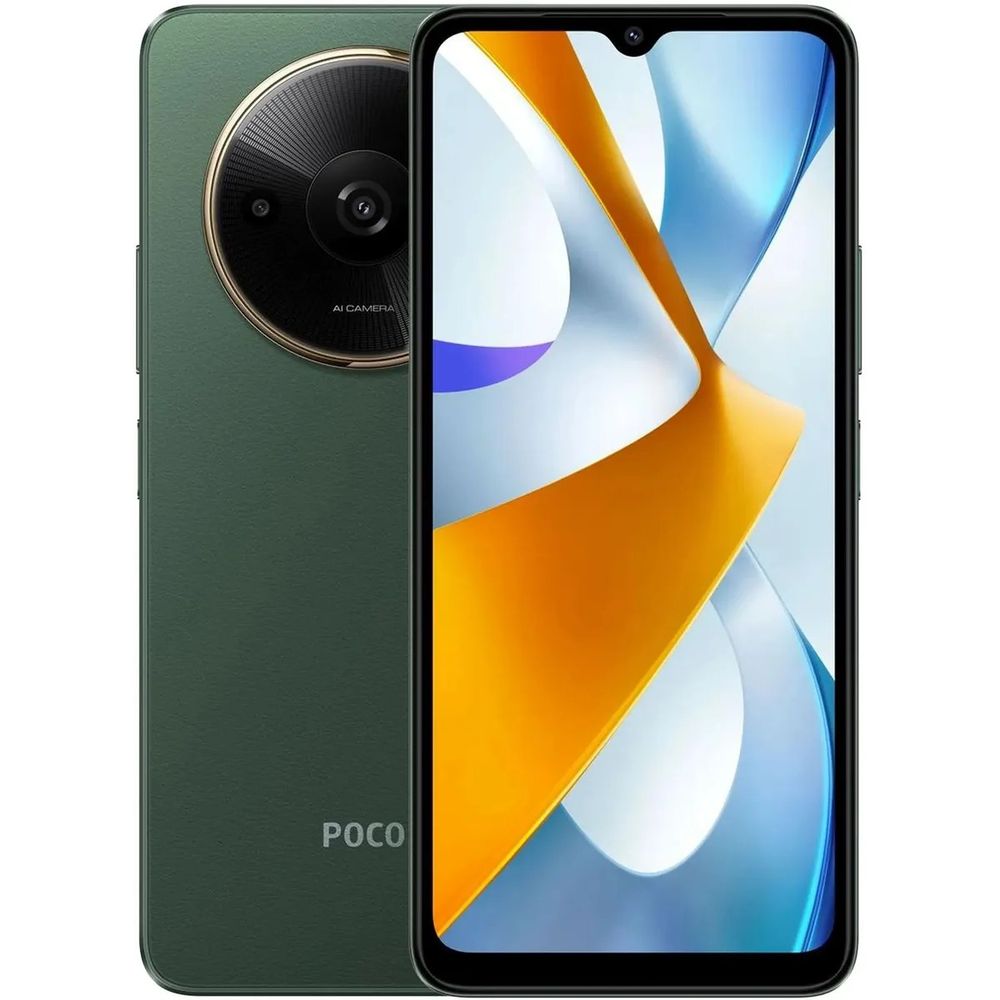 Смартфон POCO Смартфон POCO C61 4+128Gb зеленый (MZB0IL6RU)