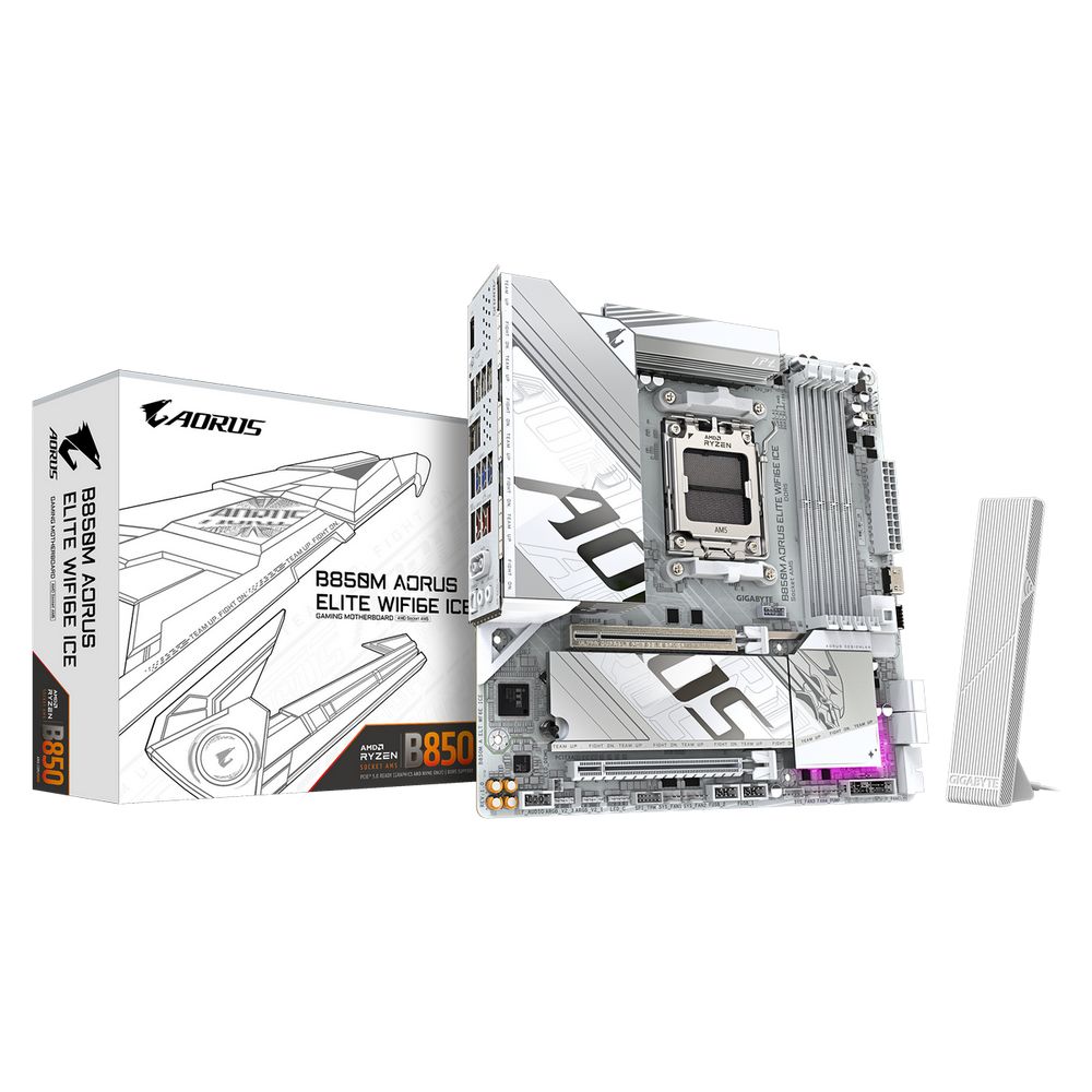 Материнская плата Gigabyte B850M AORUS ELITE WIFI6E ICE, RTL