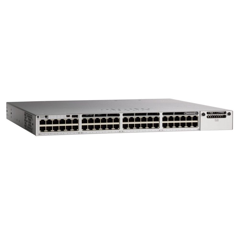 Коммутатор CISCO Catalyst 9300 48-port 1Gb copper with modular uplinks, PoE+, PS 1x715W, PoE+ 437W/1440W, DNA Network Advantage, C9300-48P-A