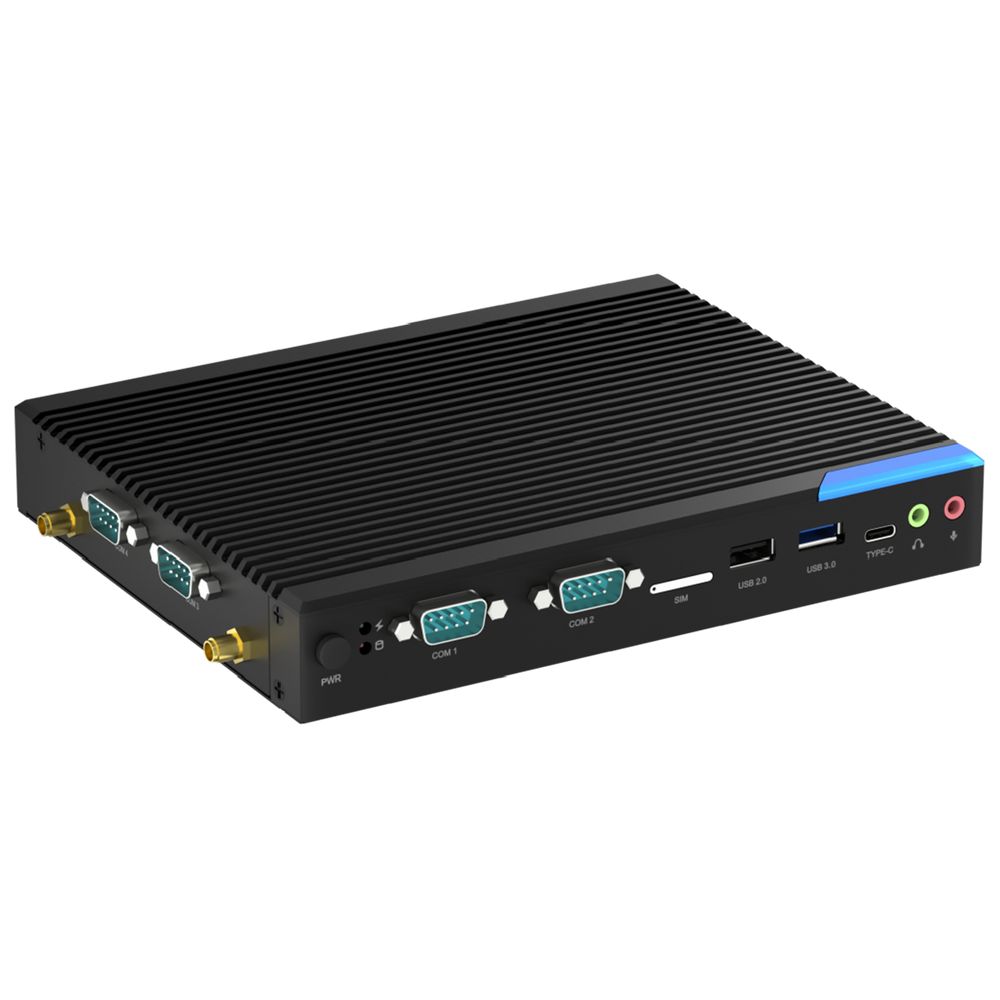Медиа Плеер JWIPC H105 N100/8G DDR4/128G, WiFi /BT, fanless, 3 x RS232 COM1-3 Ports, 2 x RJ45