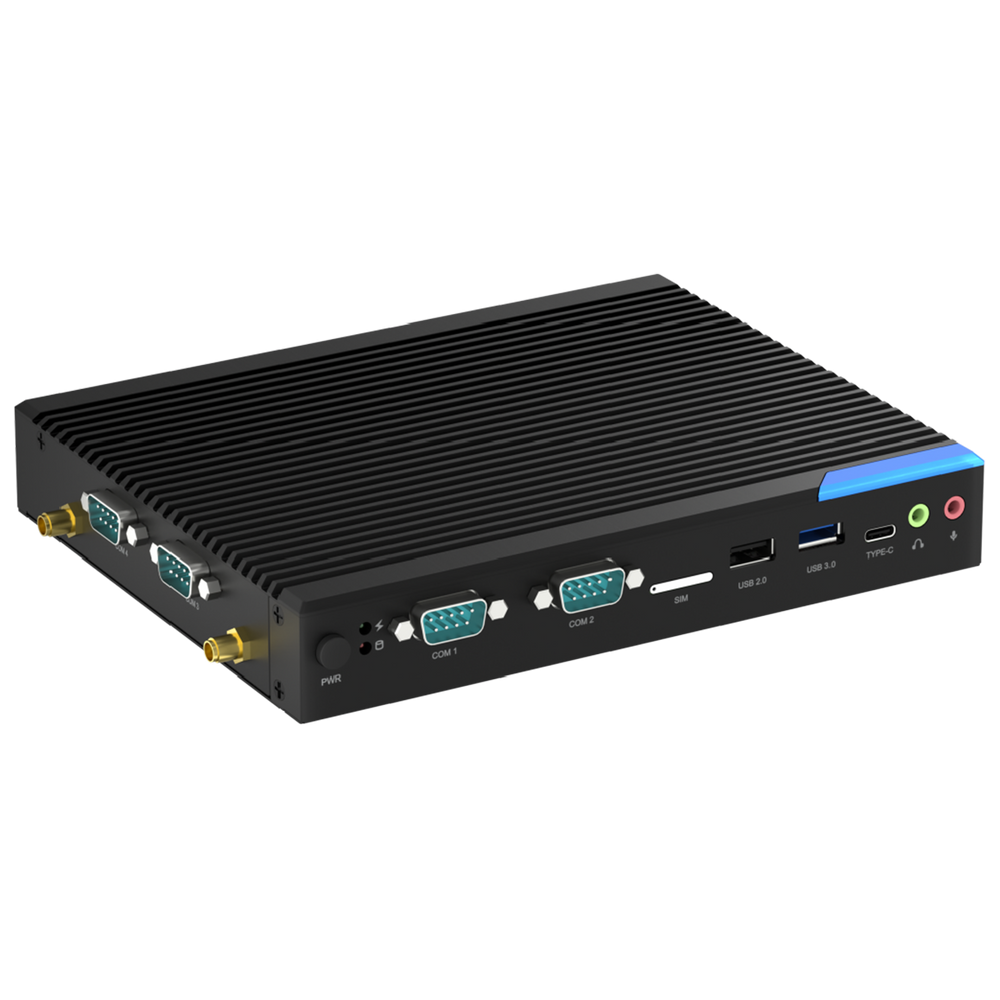 Медиа Плеер JWIPC H105 N100/8G DDR4/128G, WiFi /BT, fanless, 3 x RS232 COM1-3 Ports, 2 x RJ45