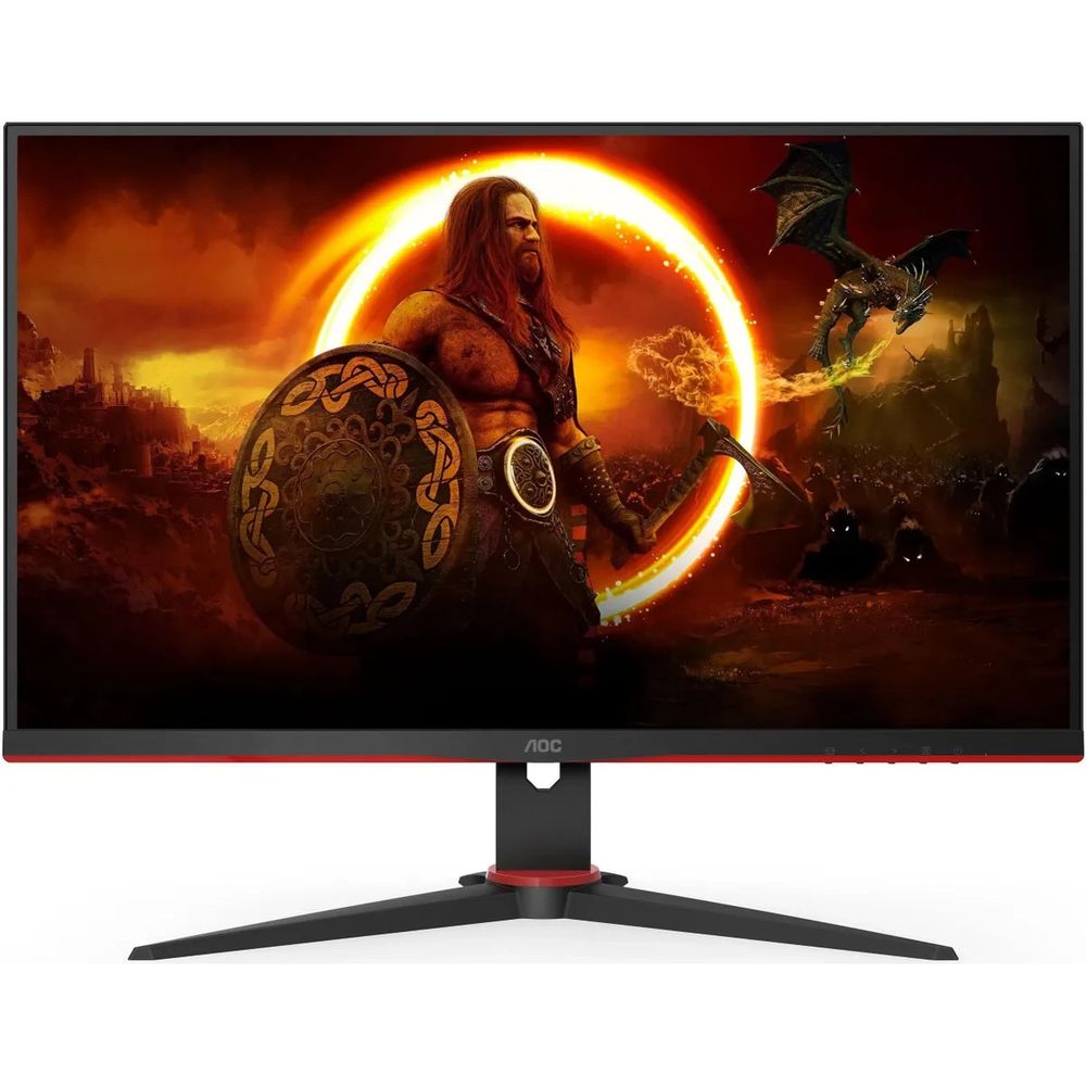 Монитор 23.8" AOC 24G2SPAE  Black+Cherry ( 1920х1080(FHD) IPS, nonGLARE, 165 Hz, 300 cd/m2, H178°/V178°, 1000:1, 80M:1, 16.7M, 1ms, VGA, 2xHDMI, DP, Tilt, Speakers)