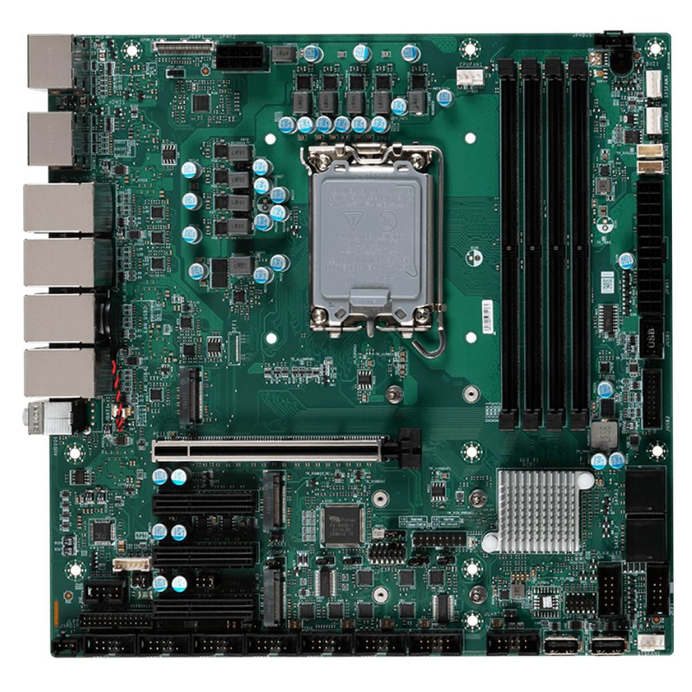 Материнская плата MSI MS-CF09-R680E MS-CF09\601-CF09-010\801-CF09-010 VER 10 OPT:STD Intel RPL-S,R680E,4*DDR5,HDMI+DP+eDP,3*M.2 M key,1*PCIe x16,3*PCIe x4,4*2.5GbE LAN,4*SATA 3.0,10*USB 3.2,4*USB 2.0,6*COM,TPM2.0,Micro-ATX For Channel