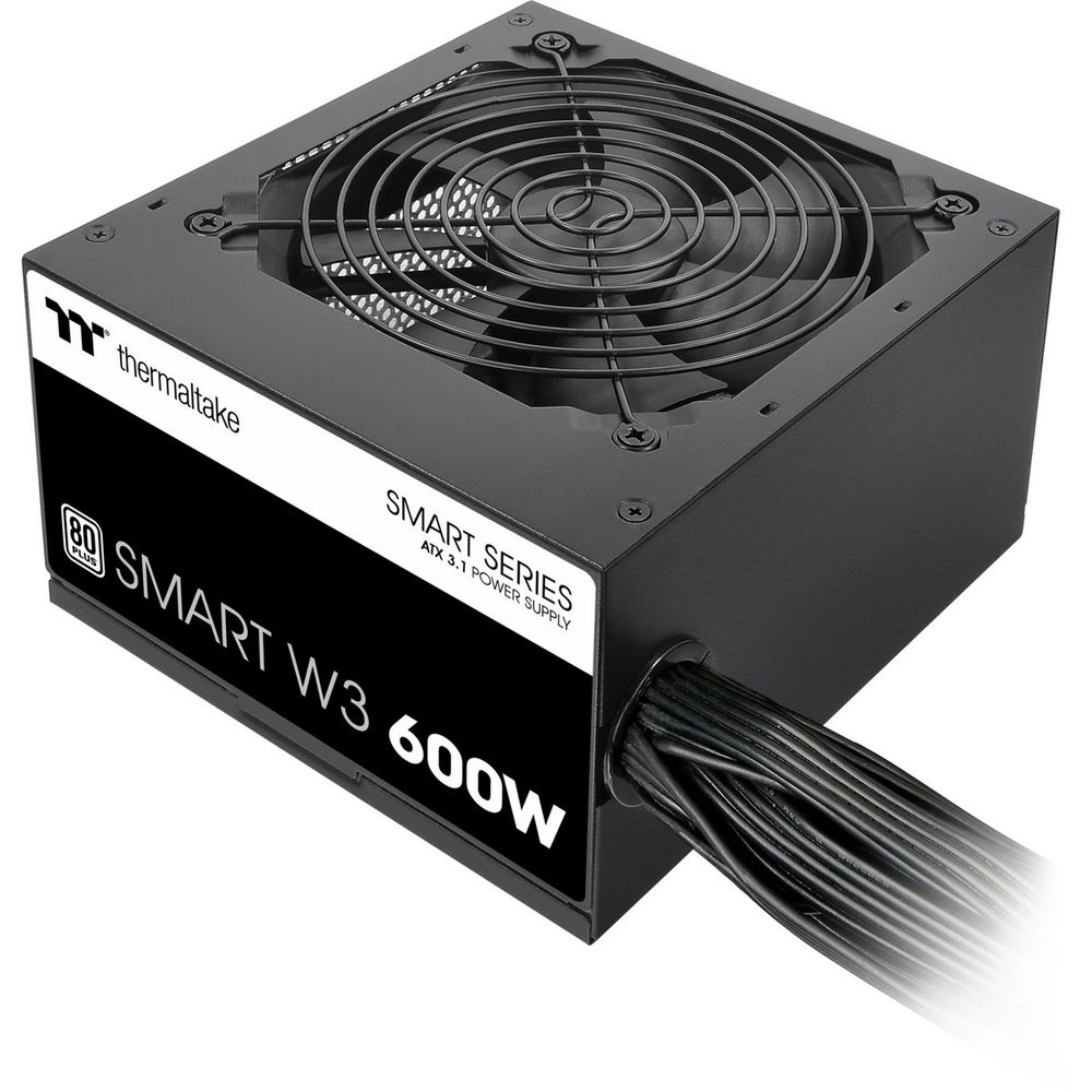 Блок питания ПК Thermaltake Smart W3 600 /Non Modular/Non Light/Full Range/Analog/80 Plus/EU/Non JP CAP/All Flat Cables/ATX 3.1