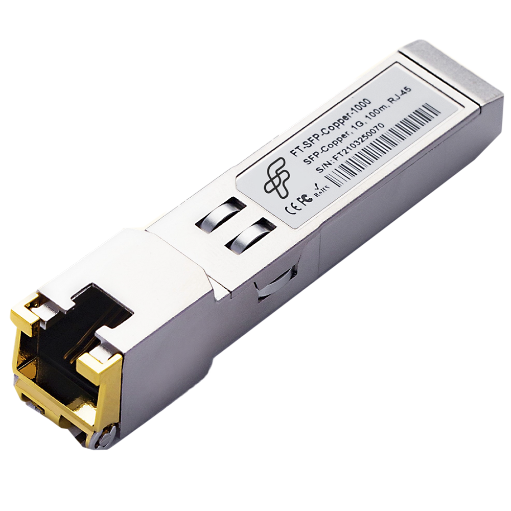 Трансивер Fibertrade FT-SFP-Copper-1000 Т 1G, SFP, RJ45/CU, 100m, Сделано в России (Реестр Минпромторга), (прошивка Cisco) OEM