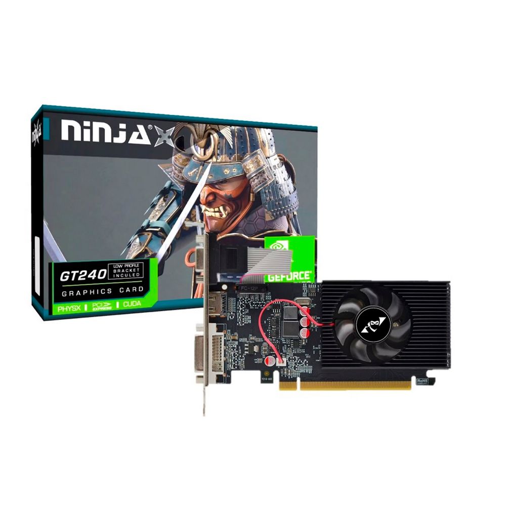 Видеокарта Ninja (Sinotex) GT240 1GB DDR3 128bit VGA DVI HDMI 1FAN LP RTL