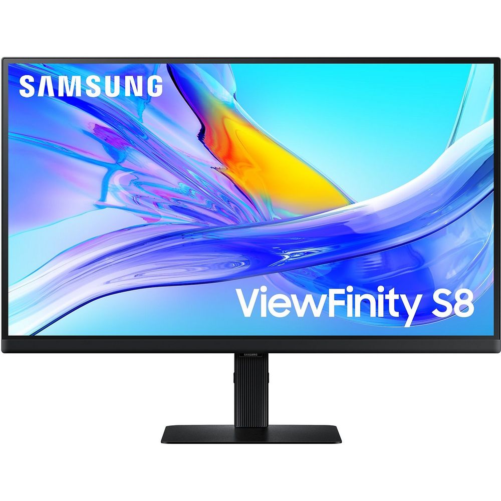 Монитор 27" SAMSUNG S27D804UAI ViewFinity S8 S80UD UHD Black (IPS, 3840x2160, HDMI+DP+Type C, USB Hub, LAN, 5 ms, 178°/178°, 350 cd/m, 1000:1, 60Hz, Pivot)