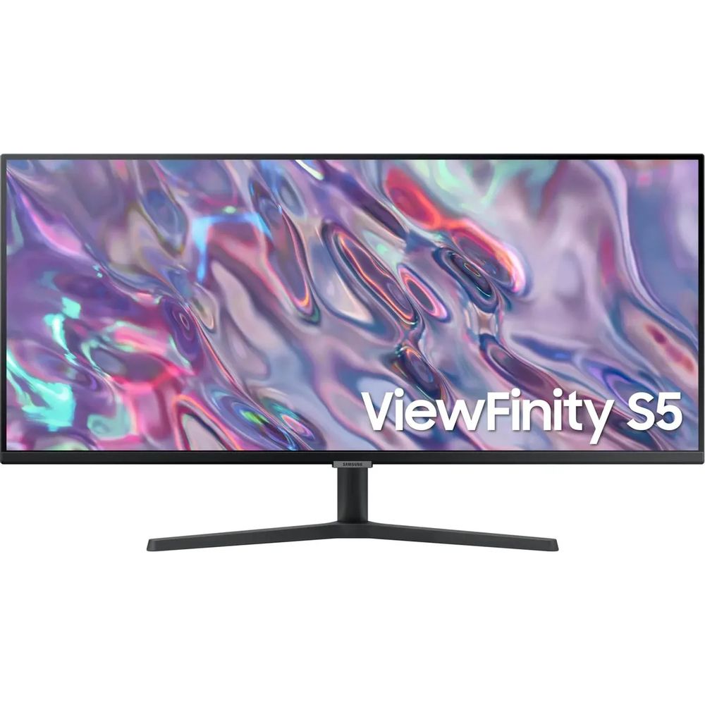 Монитор 34" SAMSUNG S34C500GAI ViewFinity S5  VA, 3440x1440, 100Hz, 5ms, 300сd/m, 3000:1, HDR10 | 2xHDMI(2.0), DP(1.2) | ExPSU, Speakers, Vesa 100, Black