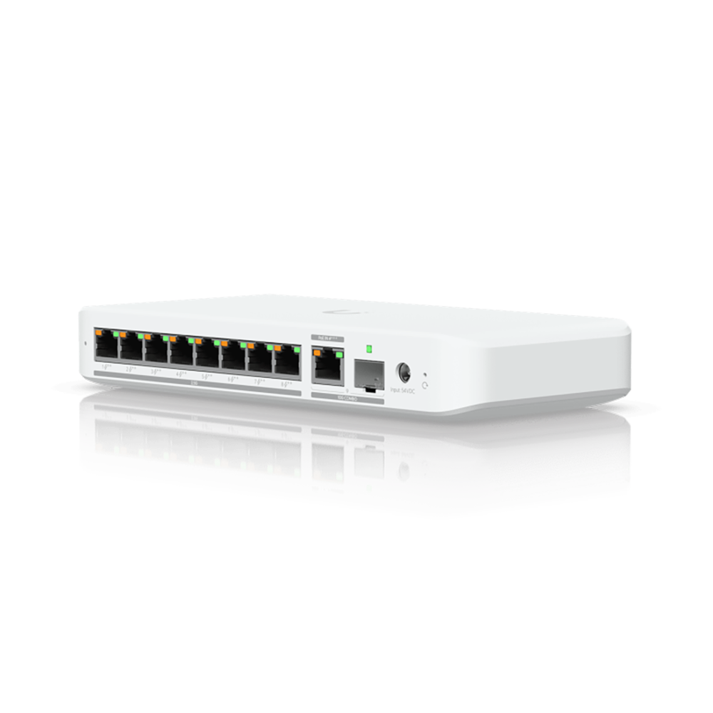 Ubiquiti UniFi Switch Flex 2.5G PoE PoE-коммутатор, 8х 2.5G RJ45, 1х 10G RJ45/SFP+, раздача 196 Вт