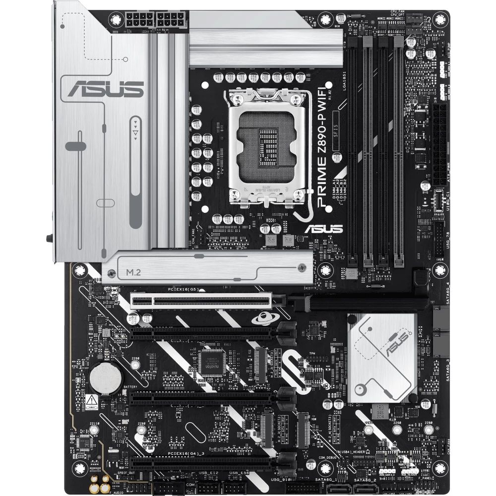 Материнская плата ASUS PRIME Z890-P WIFI LGA1851 ATX 4xDDR5 4xPCIEx16 4xM.2 Thunderbolt DP HDMI 2.5GLAN Wi-Fi 7