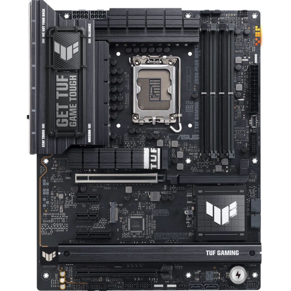 Материнская плата ASUS TUF GAMING Z890-PLUS WIFI LGA1851 ATX 4xDDR5 PCIEx16 PCIEx4 2xPCIEx1 4xM.2 Thunderbolt USB-C DP HDMI 2.5GLAN Wi-Fi 7
