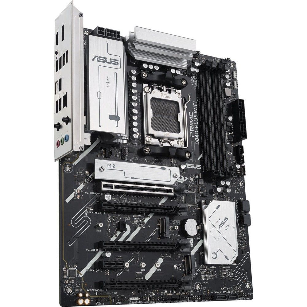 Материнская плата ASUS PRIME B840-PLUS WIFI AM5 ATX 4xDDR5 4xPCIEx16 PCIEx1 3xM.2 USB-C DP HDMI 2.5GLAN Wi-Fi 6Е