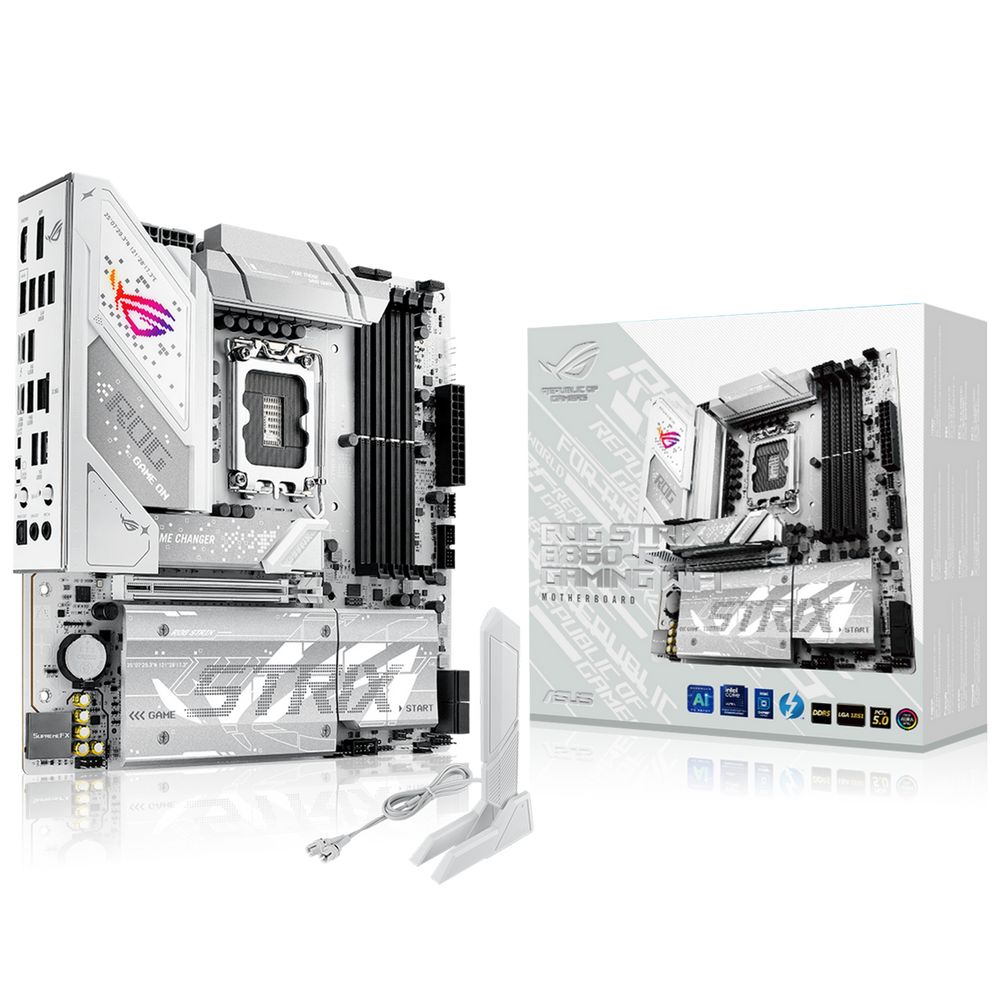 Материнская плата ASUS ROG STRIX B860-G GAMING WIFI LGA1851 mATX 4xDDR5 PCIEx16 4xM.2 Thunderbolt USB-C DP HDMI 2.5GLAN Wi-Fi 7