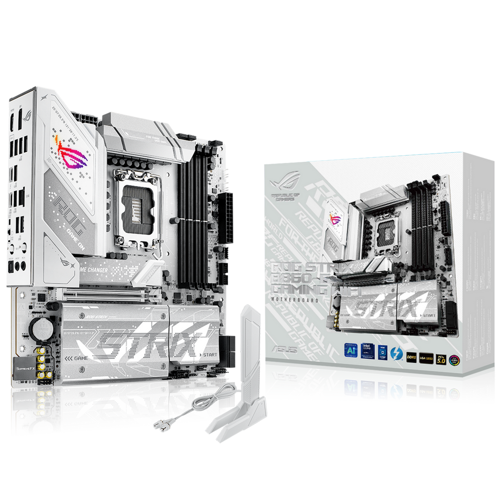 Материнская плата ASUS ROG STRIX B860-G GAMING WIFI LGA1851 mATX 4xDDR5 PCIEx16 4xM.2 Thunderbolt USB-C DP HDMI 2.5GLAN Wi-Fi 7