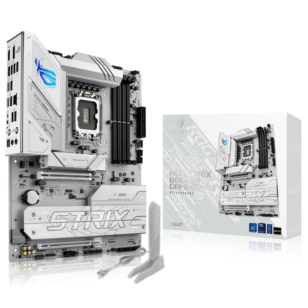 Материнская плата ASUS ROG STRIX B860-A GAMING WIFI LGA1851 ATX 4xDDR5 2xPCIEx16 4xM.2 2xUSB-C DP HDMI 2.5GLAN Wi-Fi 7
