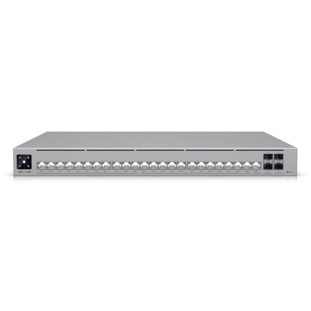 Ubiquiti UniFi Switch Pro HD 24 PoE PoE-коммутатор в стойку, 22х 2.5G RJ45, 2х 10G RJ45, 4х 10G SFP+, раздача 600 Вт