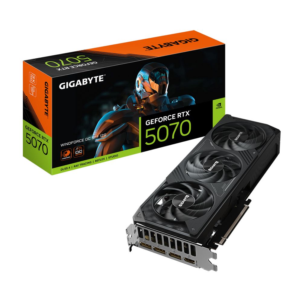 Видеокарта Gigabyte RTX5070 WINDFORCE OC SFF 12GB GDDR7 192bit 3xDP HDMI 3FAN RTL