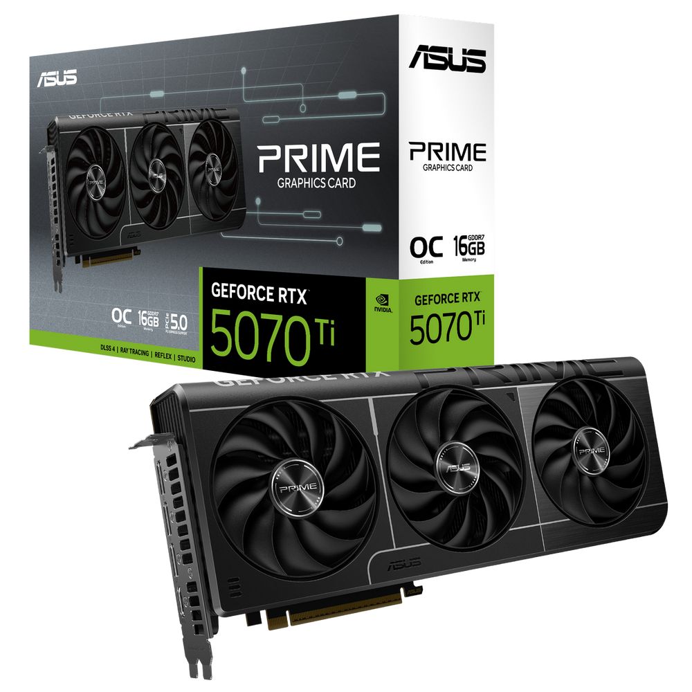 Видеокарта ASUS RTX5070Ti PRIME OC 16GB GDDR7 256bit 3xDP HDMI 3FAN RTL [PRIME-RTX5070TI-O16G]